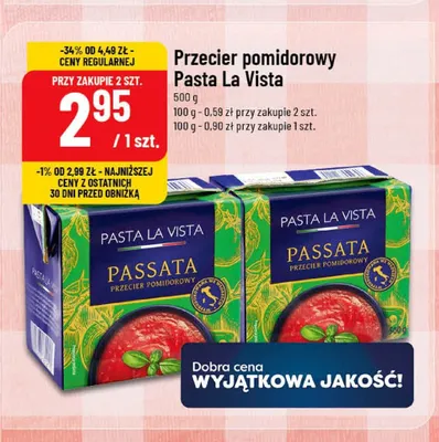 Przecier pomidorowy Passata Pasta La Vista promocja w POLOmarket