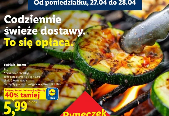 Cukinia luzem promocja w Lidl