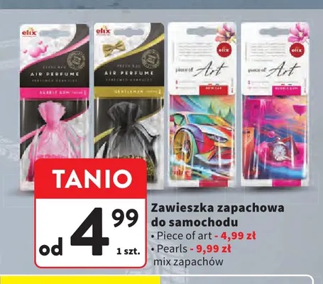 Zawieszka zapachowa do samochodu Elix Pearls promocja w Intermarche