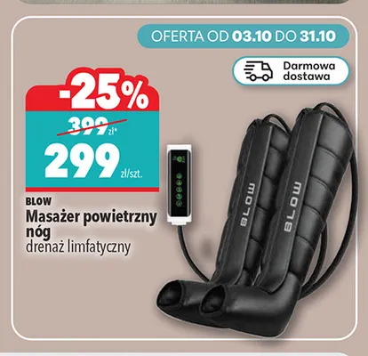 Masażer powietrzny nóg drenaż limfatyczny Blow promocja w Biedronka
