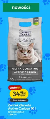Żwirek dla kota Active Carbon Perfect Care promocja w Castorama