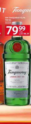 Gin Tanqueray 43,1% promocja w Selgros