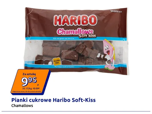 Pianki cukrowe Haribo Soft-Kiss Chamallows promocja w Action