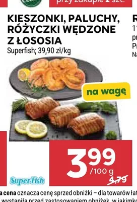 Paluchy wędzone z łososia SuperFish promocja w Stokrotka