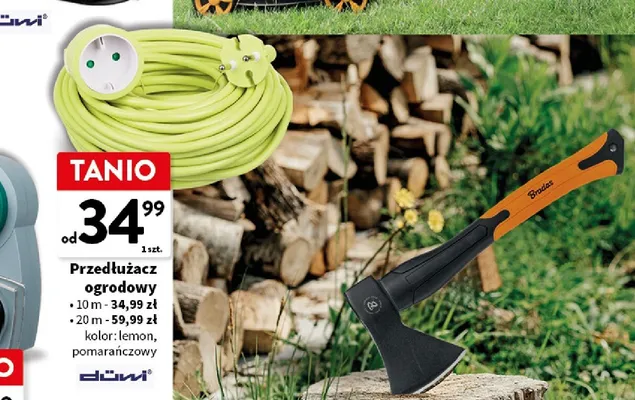 Przedłużacz ogrodowy 10m kolor: lemon, pomarańczowy promocja w Intermarche