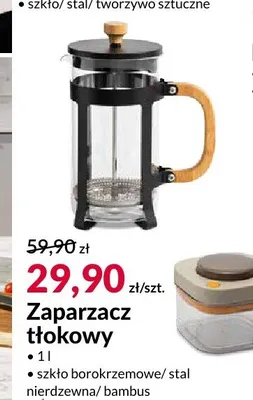 Zaparzacz tłokowy 1 l promocja w Salony Agata
