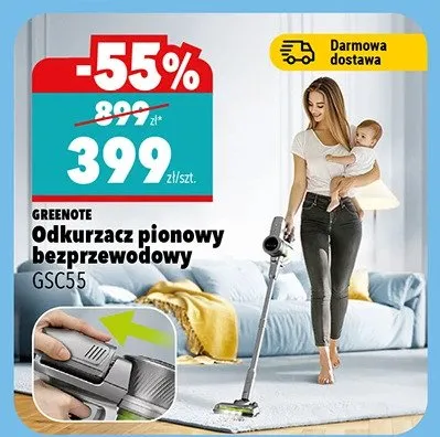 Odkurzacz pionowy bezprzewodowy GSC55 promocja w Biedronka