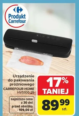 Urządzenie do pakowania próżniowego CARREFOUR HOME HVSI100-25 promocja w Carrefour