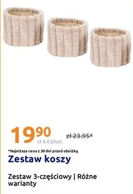 Zestaw koszy promocja w Action