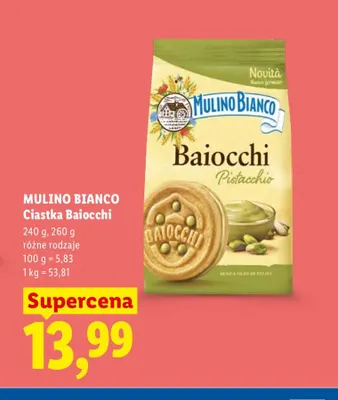 Ciastka Baiocchi Mulino Bianco promocja w Lidl