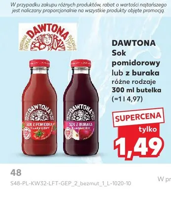 Sok pomidorowy Dawtona promocja w Kaufland