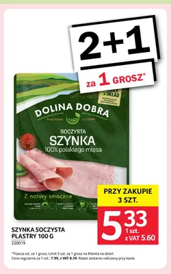 Szynka soczysta plastry Dolina Dobra promocja w Selgros