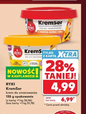 KremSer krem do smarowania ze śmietanką i serem edam Ryki promocja w Kaufland