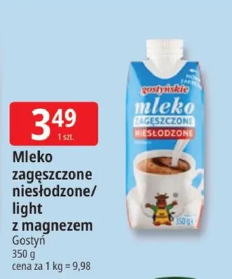 Mleko zagęszczone niesłodzone/light z magnezem promocja w Leclerc