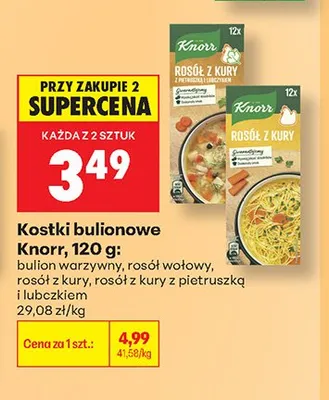 Kostki bulionowe Bulion warzywny Knorr promocja w Biedronka