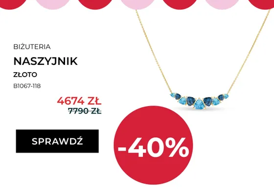 Naszyjnik złoty Briju B1067-118 promocja w Briju