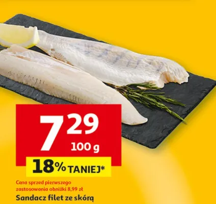 Sandacz filet ze skórą promocja w Auchan