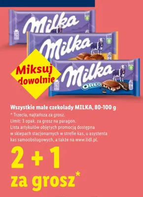 Małe czekolady Milka promocja w Lidl