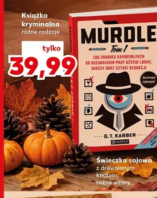 Książka kryminalna Murdle Tom 1 promocja w Kaufland