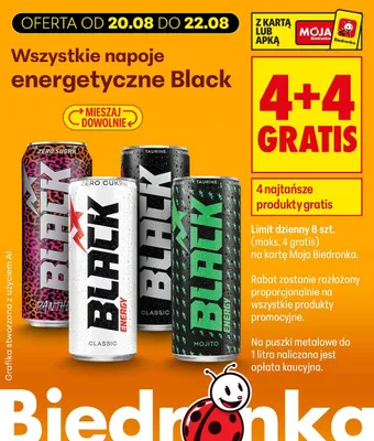 Napój energetyczny Black Classic promocja w Biedronka