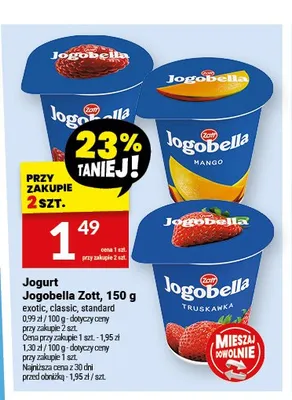 Jogurt Zott Jogobella exotic promocja w Twój Market