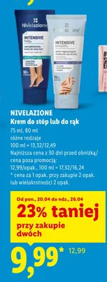 Krem do stóp lub do rąk nivelazione promocja w Lidl