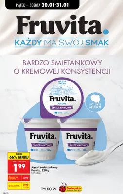 Jogurt śmietankowy 220 g promocja w Biedronka