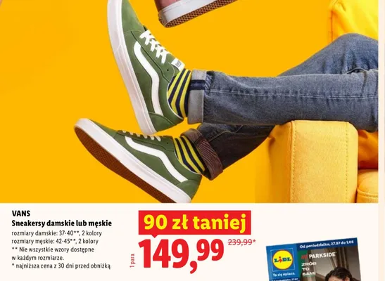 Sneakersy męskie Vans promocja w Lidl