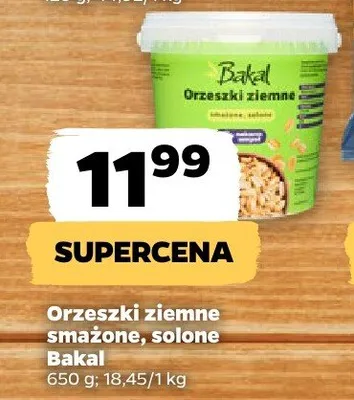 Orzeszki ziemne smażone solone Bakal promocja w Netto