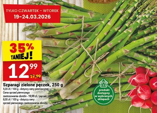 Szparagi zielone pęczek promocja w Twój Market