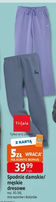 Spodnie damskie/męskie dresowe promocja w Leclerc
