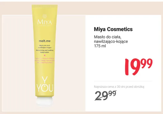 Masło do ciała nawilżająco-kojące Miya Cosmetics promocja w Rossmann