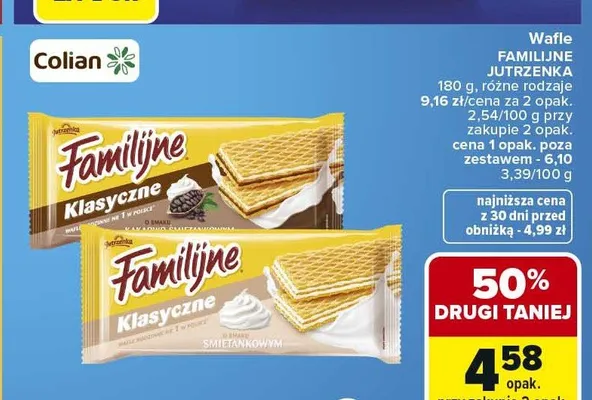 Wafle Familijne Jutrzenka promocja w Carrefour
