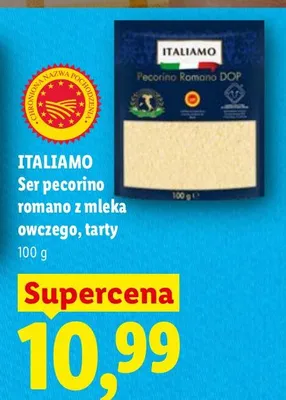 Ser pecorino romano z mleka owczego, tarty promocja w Lidl