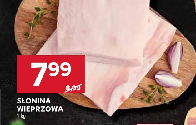 Słonina wieprzowa Stokrotka promocja w Stokrotka