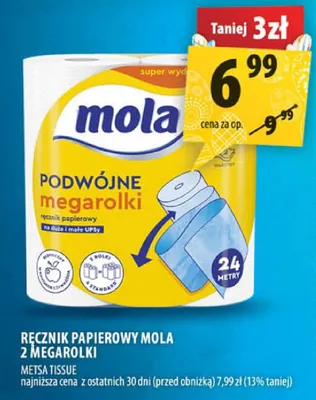 Ręcznik papierowy Mola Megarolki 4szt promocja w Arhelan