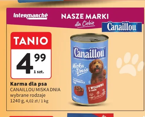 Karma dla psa Canaillou Miska Dnia promocja w Intermarche