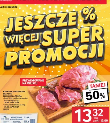 Karkówka wieprzowa bez kości pełna mała porcja promocja w Selgros