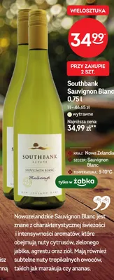 Wino białe wytrawne Southbank Sauvignon Blanc promocja w Żabka
