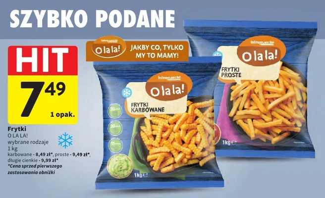 Frytki karbowane promocja w Intermarche