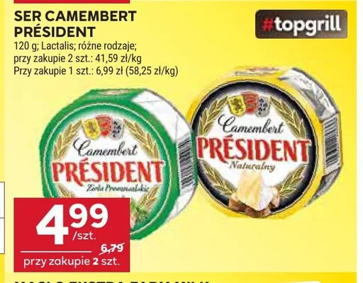 Ser Camembert zioła prowansalskie Président promocja w Stokrotka