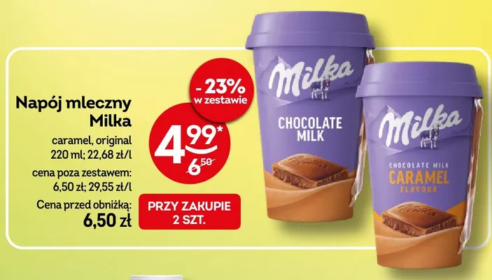 Napój mleczny Milka original promocja w Żabka