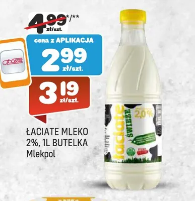 Mleko Łaciate Mlekpol 2% promocja w Społem Praga