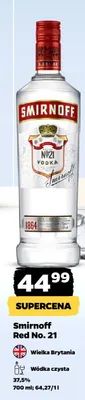 Wódka czysta Smirnoff Red No. 21 promocja w Netto