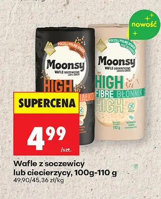Wafle z soczewicy lub ciecierzycy Moonsy promocja w Biedronka