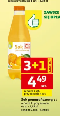 Sok pomarańczowy Auchan promocja w Auchan