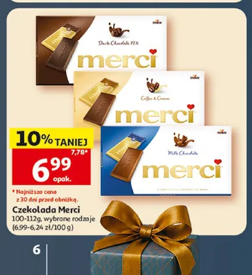 Czekolada Merci Milk Chocolate promocja w Auchan