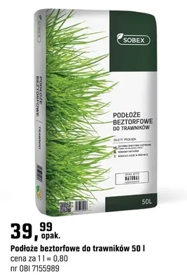 Podłoże beztorfowe do trawników promocja w OBI