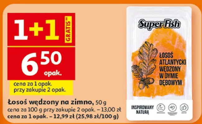Łosoś wędzony na zimno promocja w Auchan