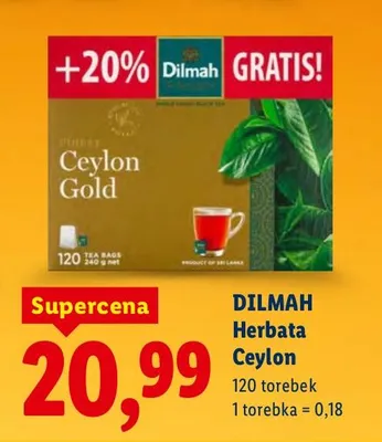 Herbata Ceylon 120 torebek promocja w Lidl